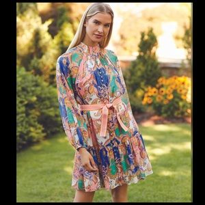 Antonio Melani - NWOT Brynn Mock Neck Long Sleeve Retro Floral Print Dress